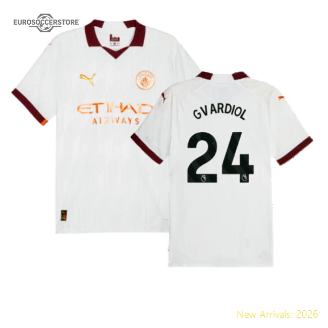 2023-2024 Man City Authentic Away Shirt (Gvardiol 24)-Football Shirts Shop