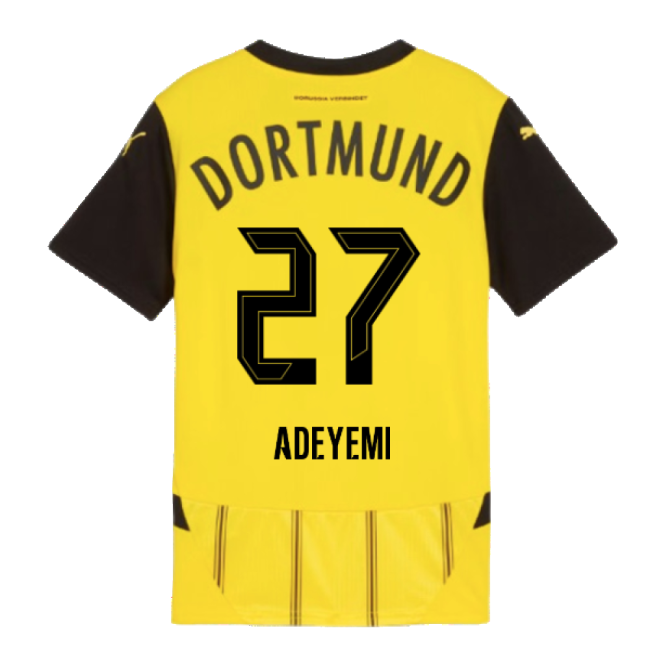 2024-2025 Borussia Dortmund Home Shirt (Kids) (Adeyemi 27)-Football Shirts Shop