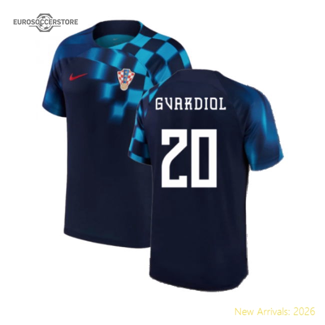 2022-2023 Croatia Away Shirt (Gvardiol 20)-Football Shirts Shop