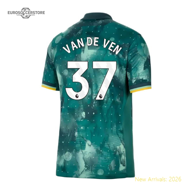 2024-2025 Tottenham Hotspur Third Shirt (Van De Ven 37)-Football Shirts Shop