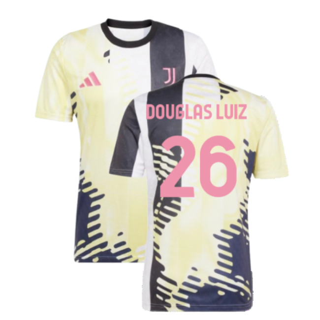 2025 Juventus Pre-Match Shirt (Yellow) (Douglas Luiz 26)-Football Shirts Shop