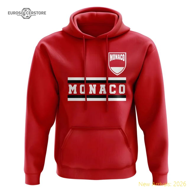 Monaco Core Football Country Hoody (Red)-Football Shirts Shop