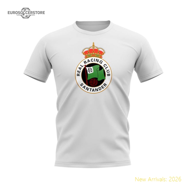 Racing Santander T-shirt (White)-Football Shirts Shop