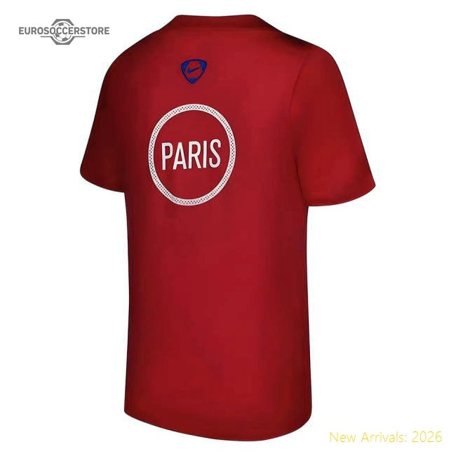 2025-2026 PSG T90 Remix T-Shirt (Red) - Kids-Football Shirts Shop