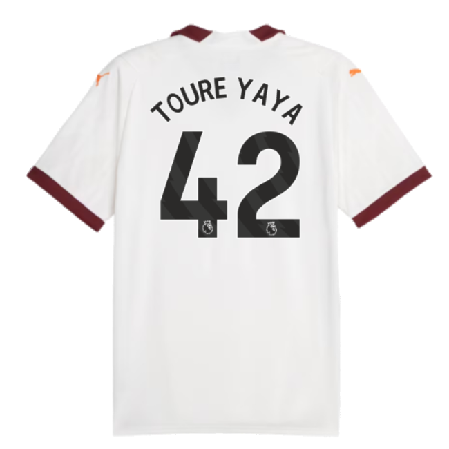 2023-2024 Man City Away Shirt (TOURE YAYA 42)-Football Shirts Shop