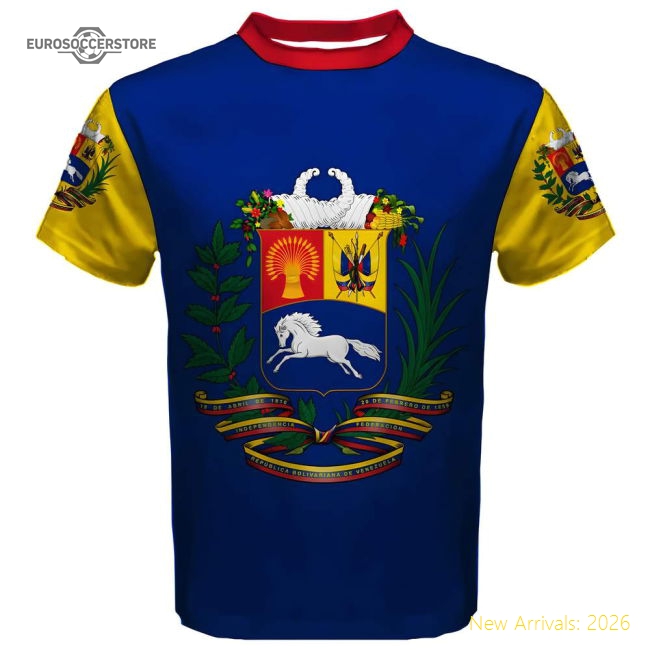 Venezuela Coat of Arms Sublimated Sports Jersey-Football Shirts Shop