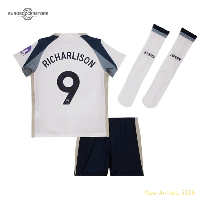 2025-2026 Tottenham Home Little Kids Mini Kit (Richarlison 9)-Football Shirts Shop