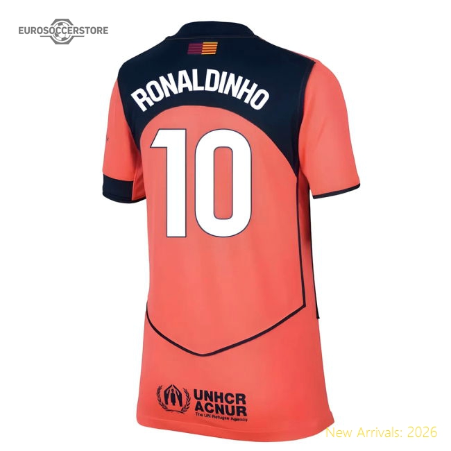 2025-2026 Barcelona Third Shirt (Kids) (Ronaldinho 10)-Football Shirts Shop