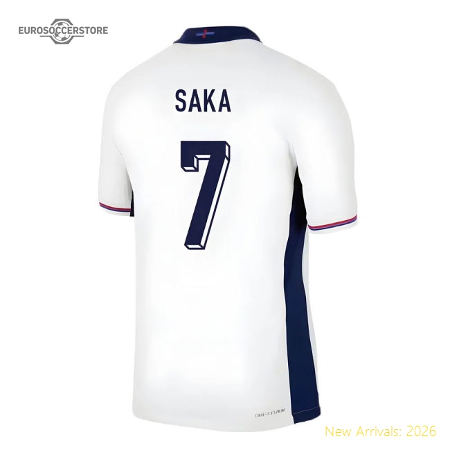 2024-2025 England Home Match Dri-Fit ADV Authentic Shirt (Saka 7)-Football Shirts Shop