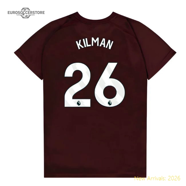West Ham United Poly T-Shirt (Claret/Blue) - Kids (Kilman 26)-Football Shirts Shop