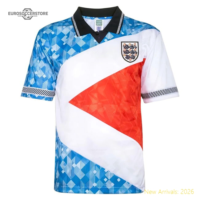 England 1990 Mash Up Retro Football Shirt-Football Shirts Shop