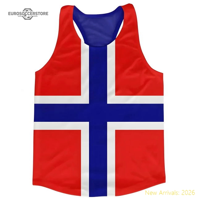 Norway Flag Running Vest-Football Shirts Shop