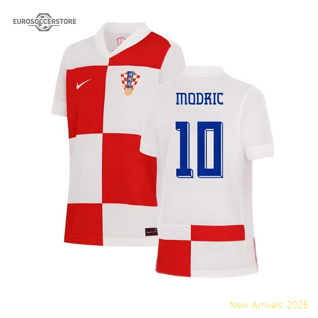 2024-2025 Croatia Home Shirt (Kids) (Modric 10)-Football Shirts Shop