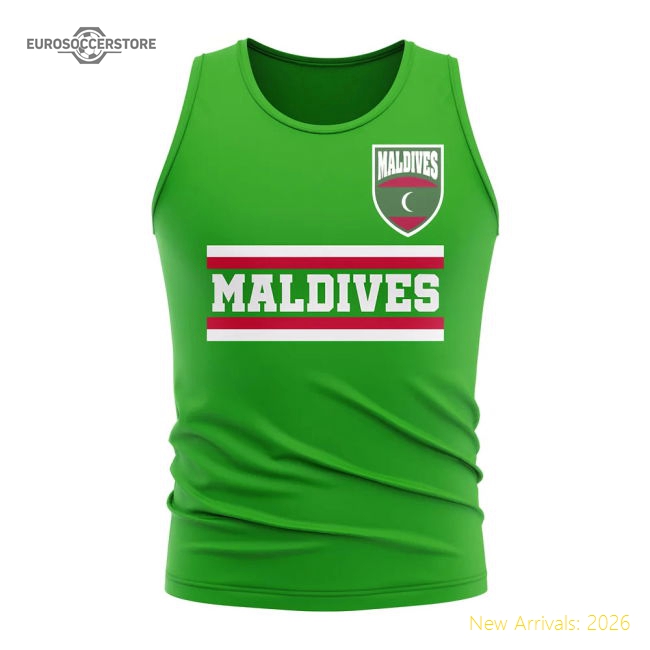 Maldives Core Football Country Sleeveless Tee (Green)-Football Shirts Shop