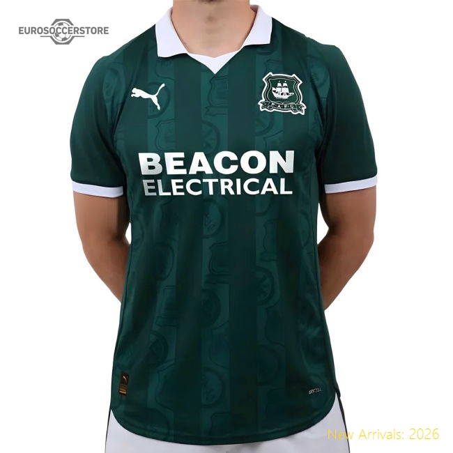 2025-2026 Plymouth Argyle Home Shirt-Football Shirts Shop