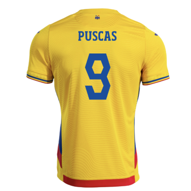 2025-2026 Romania Home Shirt (Puscas 9)-Football Shirts Shop
