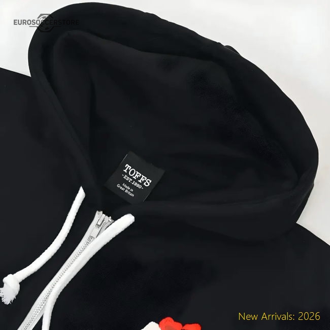 England 1910 Vintage Rugby Zipped Hoodie - Black-Football Shirts Shop