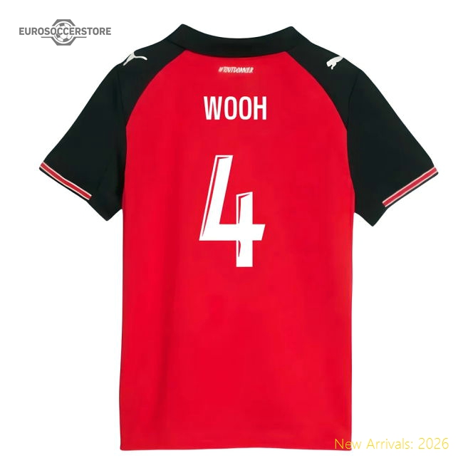 2025-2026 Stade Rennais Home Shirt (Kids) (Wooh 4)-Football Shirts Shop