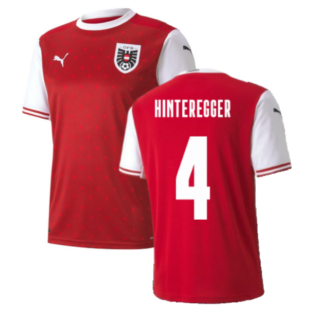 2020-2021 Austria Home Puma Football Shirt (HINTEREGGER 4)-Football Shirts Shop