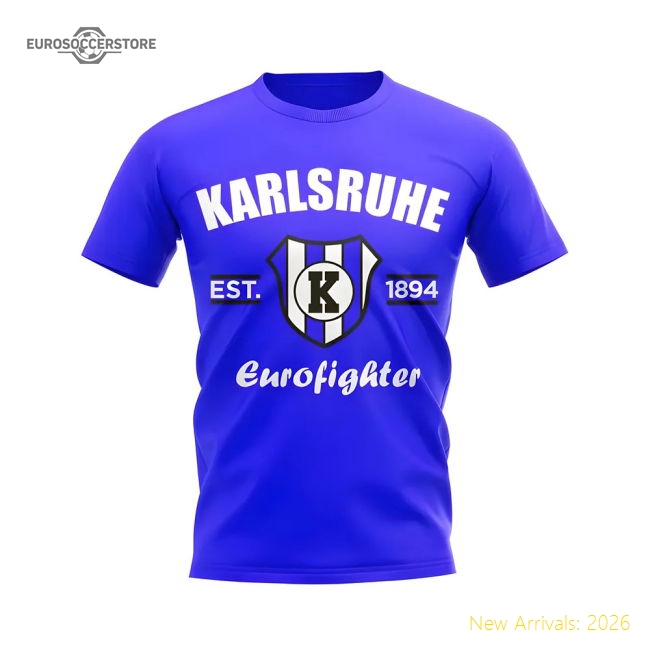 Karlsruhe Established Football T-Shirt (Royal)-Football Shirts Shop
