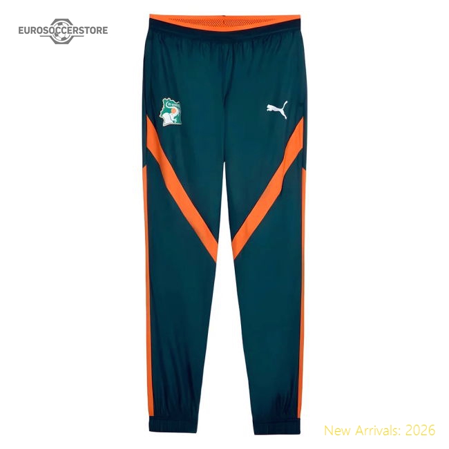 2024-2025 Ivory Coast Prematch Woven Pant (Dark Myrtle)-Football Shirts Shop