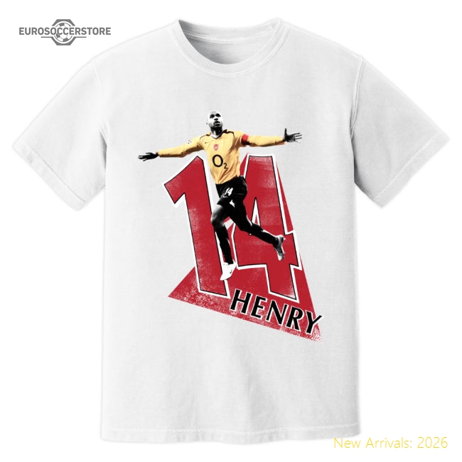 Thierry Henry Arsenal Premier League Legend T-Shirt (White)-Football Shirts Shop