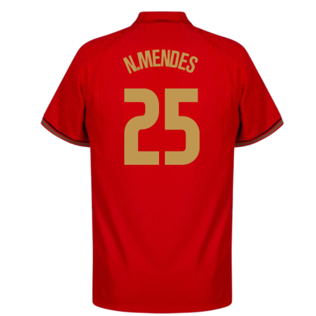 2020-2021 Portugal Home Shirt (N.MENDES 25)-Football Shirts Shop