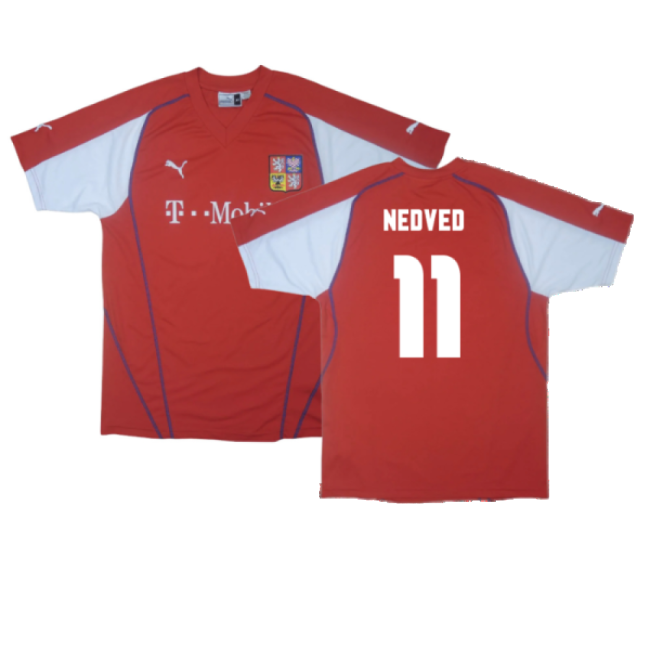 Czech Republic 2003-04 Home Shirt ((Excellent) XL) (Nedved 11)-Football Shirts Shop