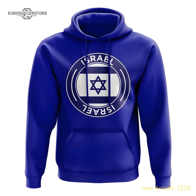 Israel Football Badge Hoodie (Royal)-Football Shirts Shop