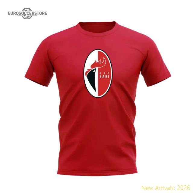 Bari Badge T-Shirt (Red)-Football Shirts Shop