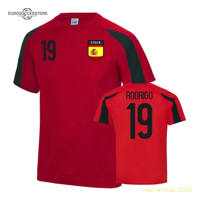 Spain Sports Training Jersey (Rodrigo 19)-Football Shirts Shop