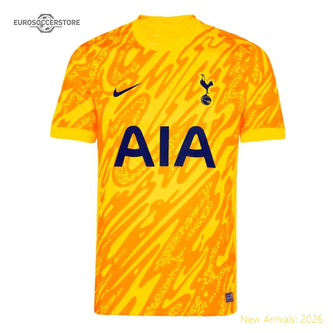 2024-2025 Tottenham Home Goalkeeper Shirt (Orange) - Kids (Your Name)-Football Shirts Shop