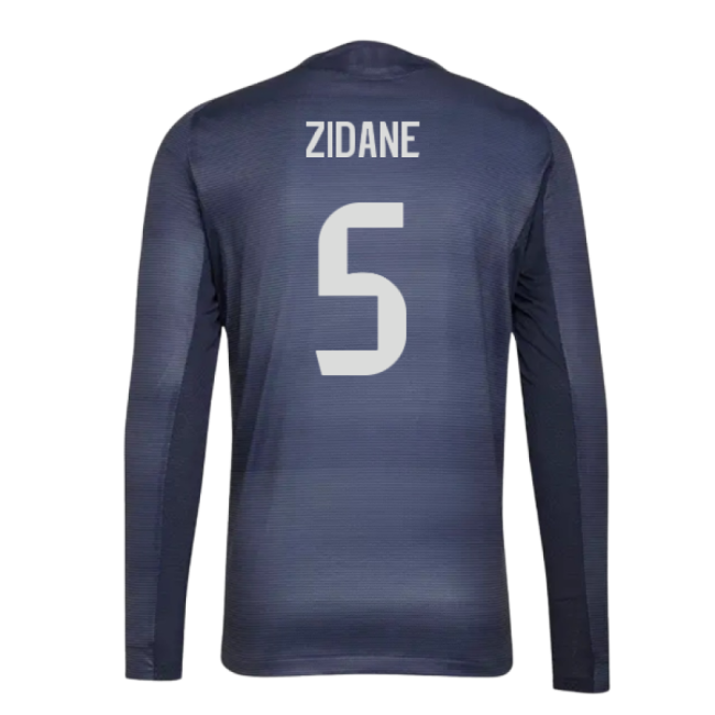 2025-2026 Real Madrid Authentic Long Sleeve Away Shirt (Zidane 5)-Football Shirts Shop