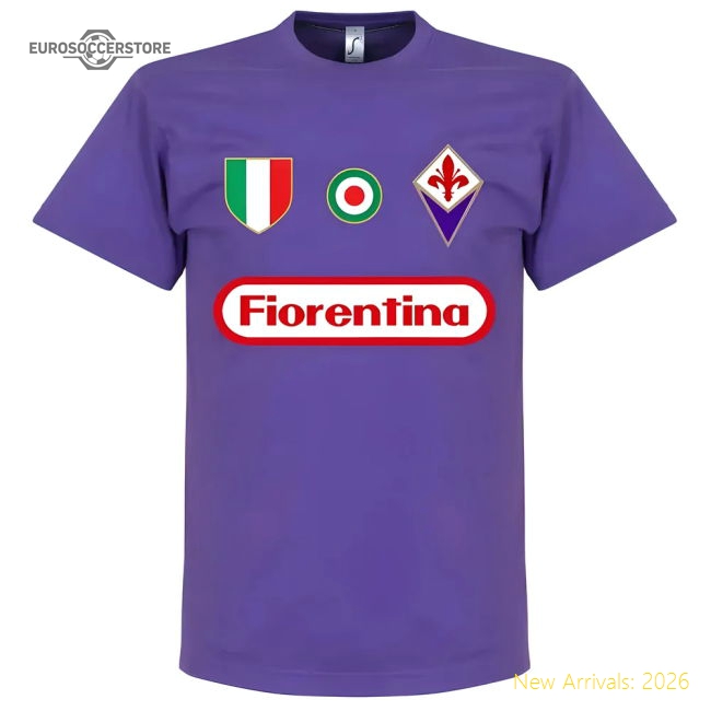 Fiorentina Team T-Shirt - Purple-Football Shirts Shop