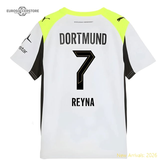 2025-2026 Borussia Dortmund Away Shirt (Kids) (Reyna 7)-Football Shirts Shop