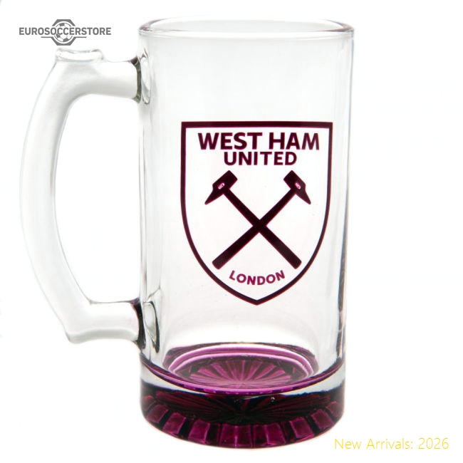 West Ham United FC Stein Glass Tankard-Football Shirts Shop