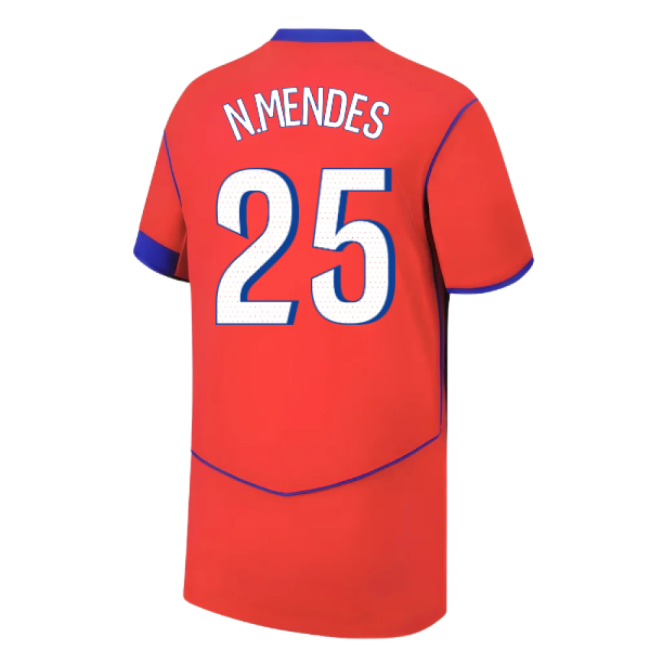 2025-2026 PSG Third Shirt (Kids) (N.Mendes 25)-Football Shirts Shop