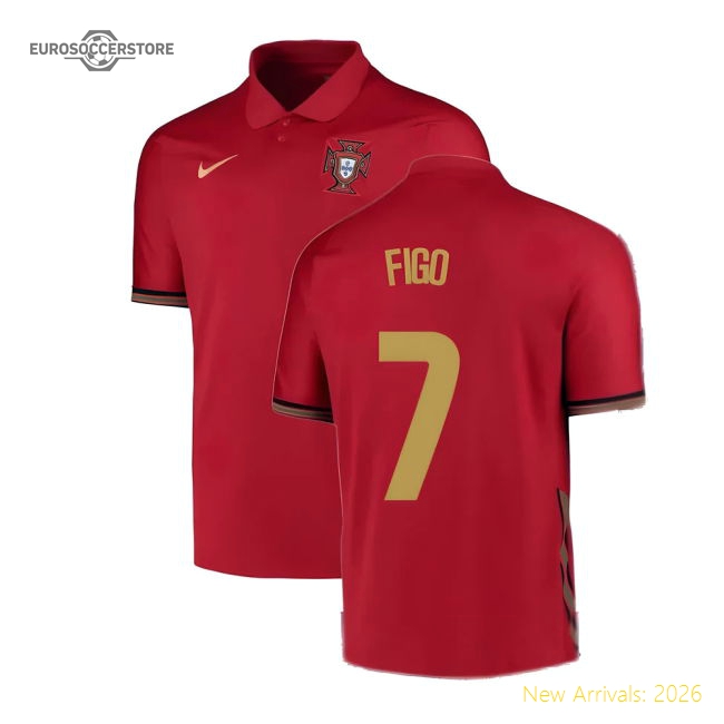 2020-2021 Portugal Home Nike Football Shirt (FIGO 7)-Football Shirts Shop