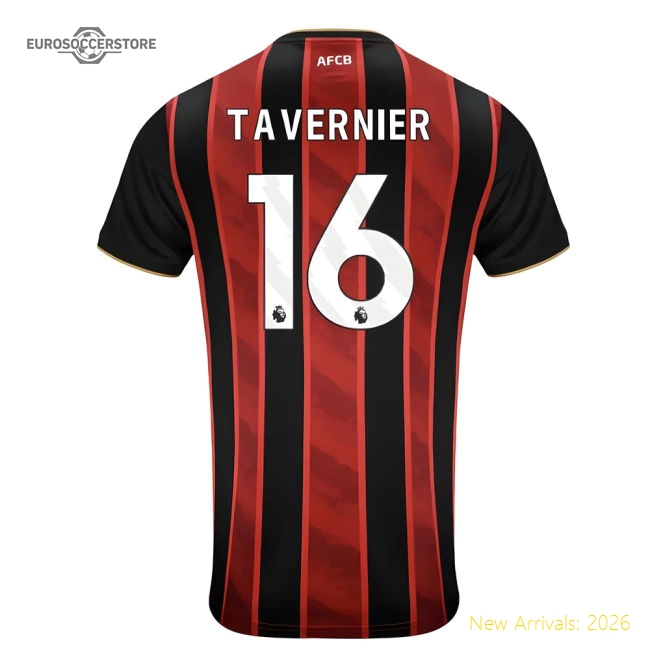 2025-2026 Bournemouth Home Shirt (Tavernier 16)-Football Shirts Shop