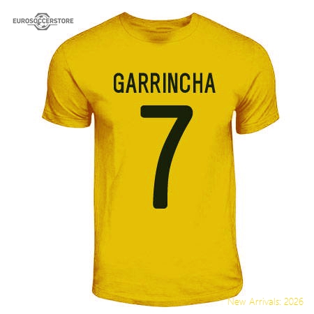 Garrincha Brazil Hero T-shirt (yellow)-Football Shirts Shop