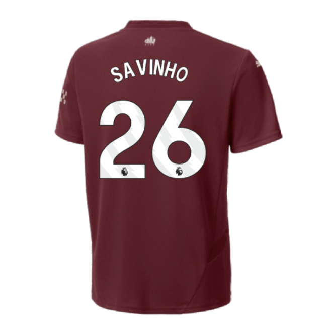 2024-2025 Man City Third Shirt (Kids) (Savinho 26)-Football Shirts Shop