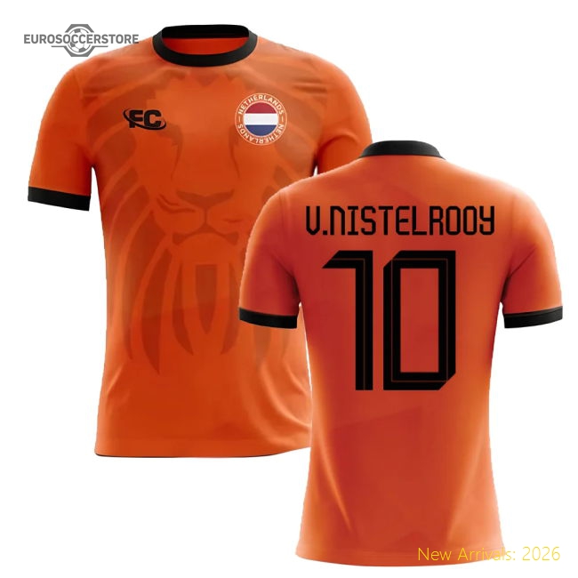 2018-2019 Holland Fans Culture Home Concept Shirt (V.NISTELROOY 10)-Football Shirts Shop