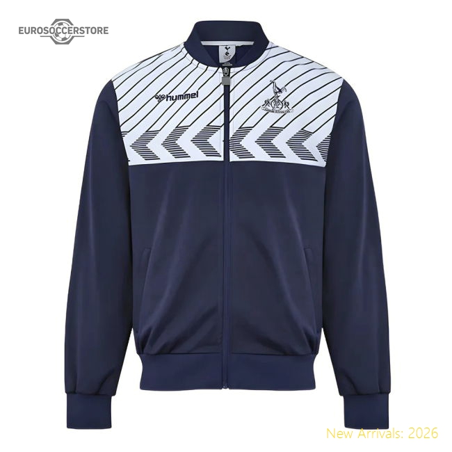 1986 Tottenham Hummel Reissue Track Jacket (Navy)-Football Shirts Shop