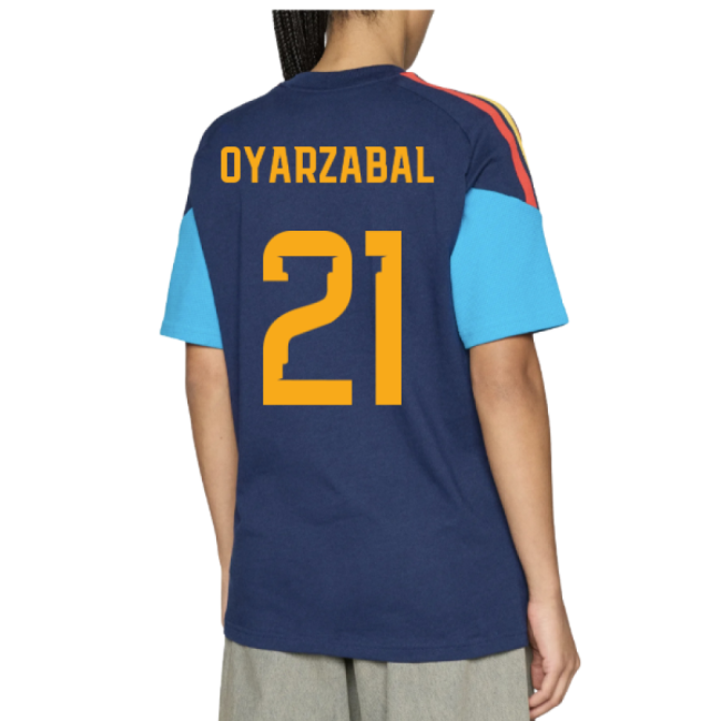2026-2027 Spain Training Tee (Night Indigo) (Oyarzabal 21)-Football Shirts Shop