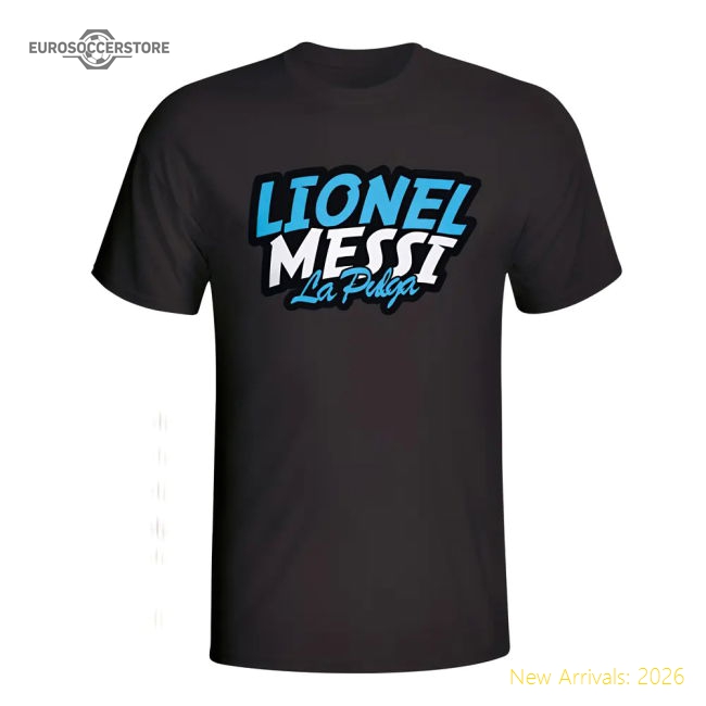 Lionel Messi Comic Book T-shirt (black) - Kids-Football Shirts Shop