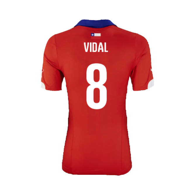 Chile 2014-15 Home Shirt ((Excellent) XL) (Vidal 8)-Football Shirts Shop