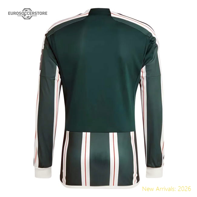 2023-2024 Man Utd Long Sleeve Away Shirt (Mainoo 37)-Football Shirts Shop