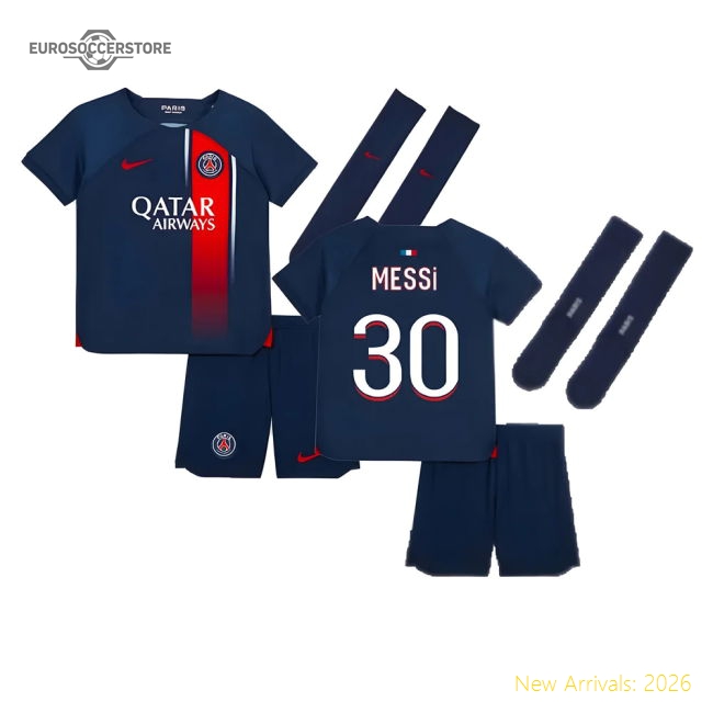 2023-2024 PSG Home Mini-Kit (Messi 30)-Football Shirts Shop