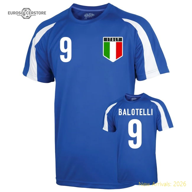 Italy Sports Training Jersey (balotelli 9)-Football Shirts Shop