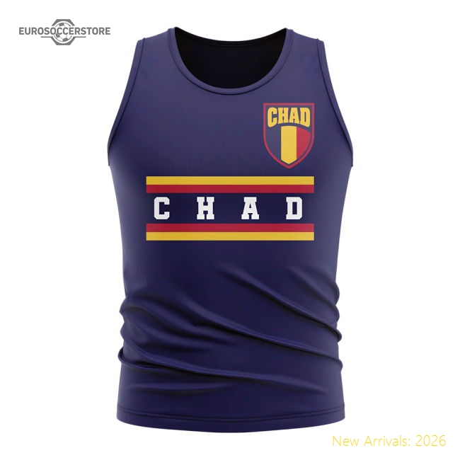 Chad Core Football Country Sleeveless Tee (Navy)-Football Shirts Shop